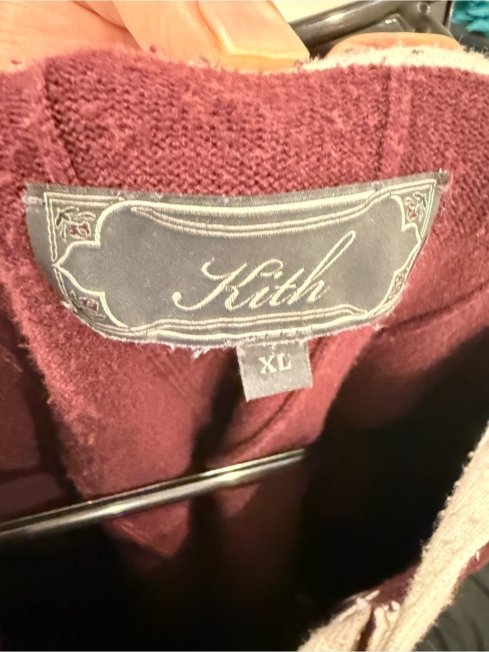 Kith NY to the World Knit Rugby Polo Burgundy Wine Men’s XL Fall 2023 - Picture 3 of 4